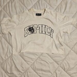 Darc Sport Cream FAMILY Graphic Crop Tee